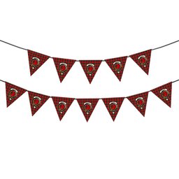 ScotsTee Shop Scottish MacNicol Modern Crest Tartan Triangle Flags Tartan Bunting, Pennants (12pcs)