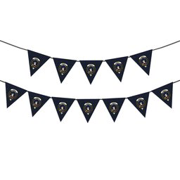 ScotsTee Shop Scottish Sempill Crest Tartan Triangle Flags Tartan Bunting, Pennants (12pcs)