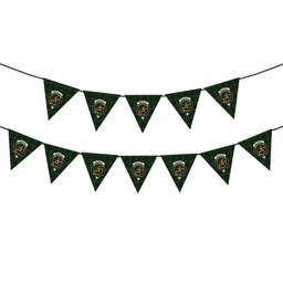 ScotsTee Shop Scottish MacAuley Hunting Crest Tartan Triangle Flags Tartan Bunting, Pennants (12pcs)