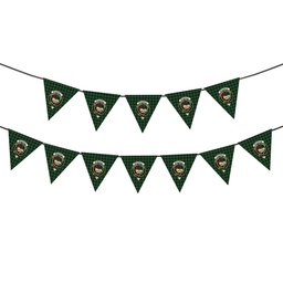 ScotsTee Shop Scottish McDonald of The Isles Crest Tartan Triangle Flags Tartan Bunting, Pennants (12pcs)