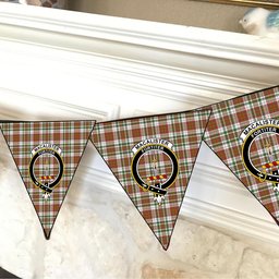 ScotsTee Shop Scottish MacAlister Dress Ancient Crest Tartan Triangle Flags Tartan Bunting, Pennants (12pcs)