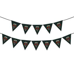 ScotsTee Shop Scottish MacLeod of Skye Modern Crest Tartan Triangle Flags Tartan Bunting, Pennants (12pcs)