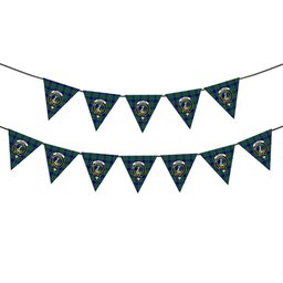 ScotsTee Shop Scottish Wallace Blue Crest Tartan Triangle Flags Tartan Bunting, Pennants (12pcs)
