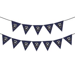 ScotsTee Shop Scottish Nevoy Crest Tartan Triangle Flags Tartan Bunting, Pennants (12pcs)