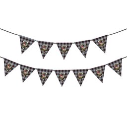 ScotsTee Shop Scottish McDonald Dress Ancient Crest Tartan Triangle Flags Tartan Bunting, Pennants (12pcs)