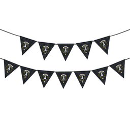 ScotsTee Shop Scottish Malcolm 1840 Crest Tartan Triangle Flags Tartan Bunting, Pennants (12pcs)