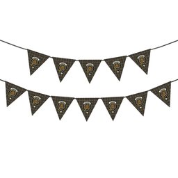 ScotsTee Shop Scottish MacKenzie Weathered Crest Tartan Triangle Flags Tartan Bunting, Pennants (12pcs)