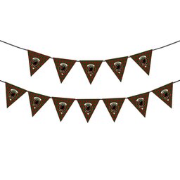 ScotsTee Shop Scottish Turnbull Dress Crest Tartan Triangle Flags Tartan Bunting, Pennants (12pcs)