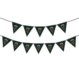 ScotsTee Shop Scottish McAulay Hunting Modern Crest Tartan Triangle Flags Tartan Bunting, Pennants (12pcs)