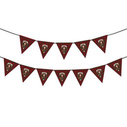 ScotsTee Shop Scottish MacNab Clan Crest Tartan Triangle Flags Tartan Bunting, Pennants (12pcs)