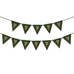 ScotsTee Shop Scottish McIvor Hunting Crest Tartan Triangle Flags Tartan Bunting, Pennants (12pcs)