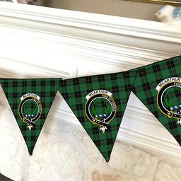 ScotsTee Shop Scottish McArthur-Fox Hunting Ancient Crest Tartan Triangle Flags Tartan Bunting, Pennants (12pcs)