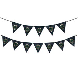 ScotsTee Shop Scottish MacArthur of Milton Modern Crest Tartan Triangle Flags Tartan Bunting, Pennants (12pcs)