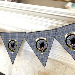 ScotsTee Shop Scottish Tweedie Crest Tartan Triangle Flags Tartan Bunting, Pennants (12pcs)