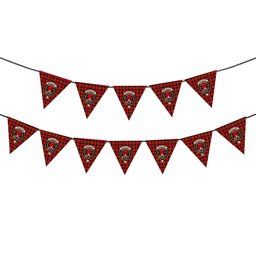 ScotsTee Shop Scottish McNachten Modern Crest Tartan Triangle Flags Tartan Bunting, Pennants (12pcs)