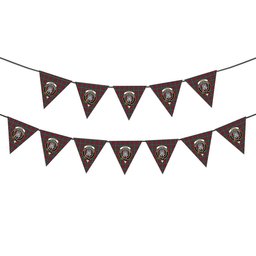 ScotsTee Shop Scottish Strang Modern Crest Tartan Triangle Flags Tartan Bunting, Pennants (12pcs)