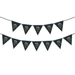 ScotsTee Shop Scottish Wishart Hunting Crest Tartan Triangle Flags Tartan Bunting, Pennants (12pcs)