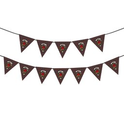 ScotsTee Shop Scottish MacDuff Hunting Modern SC Crest Tartan Triangle Flags Tartan Bunting, Pennants (12pcs)