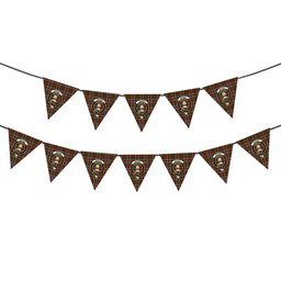 ScotsTee Shop Scottish Menzies 2 Crest Tartan Triangle Flags Tartan Bunting, Pennants (12pcs)