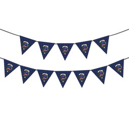 ScotsTee Shop Scottish Weir Modern SC Crest Tartan Triangle Flags Tartan Bunting, Pennants (12pcs)