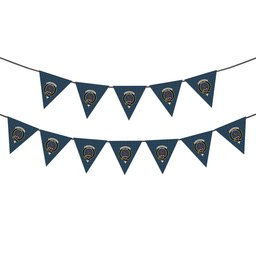 ScotsTee Shop Scottish McCorquodale Crest Tartan Triangle Flags Tartan Bunting, Pennants (12pcs)