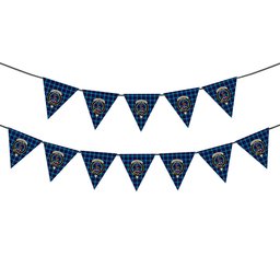 ScotsTee Shop Scottish McCorquodale SC Crest Tartan Triangle Flags Tartan Bunting, Pennants (12pcs)