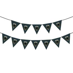 ScotsTee Shop Scottish Turnbull Hunting Crest Tartan Triangle Flags Tartan Bunting, Pennants (12pcs)