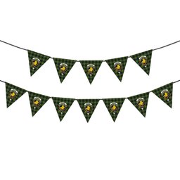 ScotsTee Shop Scottish MacIver Hunting Crest Tartan Triangle Flags Tartan Bunting, Pennants (12pcs)