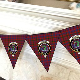 ScotsTee Shop Scottish Murray of Tullibardine Crest Tartan Triangle Flags Tartan Bunting, Pennants (12pcs)