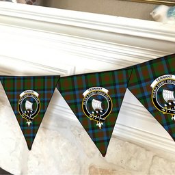 ScotsTee Shop Scottish Tennant 2 Crest Tartan Triangle Flags Tartan Bunting, Pennants (12pcs)