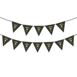 ScotsTee Shop Scottish MacFarlane Hunting Crest Tartan Triangle Flags Tartan Bunting, Pennants (12pcs)
