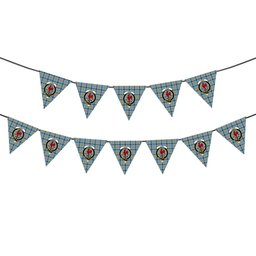 ScotsTee Shop Scottish Laing Ancient Crest Tartan Triangle Flags Tartan Bunting, Pennants (12pcs)