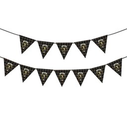ScotsTee Shop Scottish Stewart Black Ancient Crest Tartan Triangle Flags Tartan Bunting, Pennants (12pcs)
