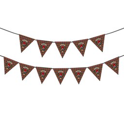 ScotsTee Shop Scottish Mcnaghten Ancient Crest Tartan Triangle Flags Tartan Bunting, Pennants (12pcs)