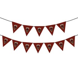 ScotsTee Shop Scottish MacDonell of Keppach Crest Tartan Triangle Flags Tartan Bunting, Pennants (12pcs)