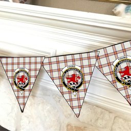 ScotsTee Shop Scottish Young Christina Ancient Crest Tartan Triangle Flags Tartan Bunting, Pennants (12pcs)