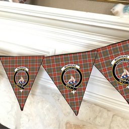 ScotsTee Shop Scottish Muirhead Hunting Ancient Crest Tartan Triangle Flags Tartan Bunting, Pennants (12pcs)