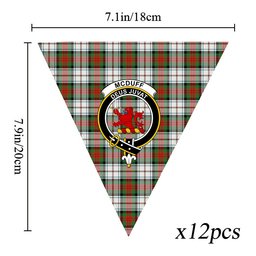 ScotsTee Shop Scottish McDuff Dress Ancient Crest Tartan Triangle Flags Tartan Bunting, Pennants (12pcs)