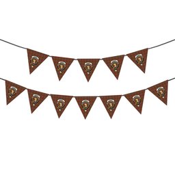 ScotsTee Shop Scottish Stewart Royal Modern Crest Tartan Triangle Flags Tartan Bunting, Pennants (12pcs)