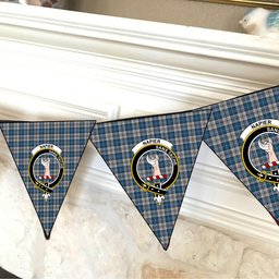 ScotsTee Shop Scottish Napier Modern Crest Tartan Triangle Flags Tartan Bunting, Pennants (12pcs)