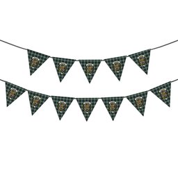 ScotsTee Shop Scottish McKenzie Dress Crest Tartan Triangle Flags Tartan Bunting, Pennants (12pcs)