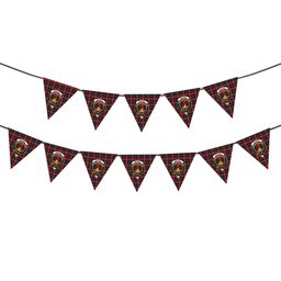 ScotsTee Shop Scottish Rattray of Lude Modern Crest Tartan Triangle Flags Tartan Bunting, Pennants (12pcs)