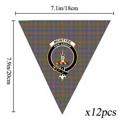 ScotsTee Shop Scottish McIntyre Ancient Crest Tartan Triangle Flags Tartan Bunting, Pennants (12pcs)
