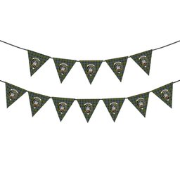 ScotsTee Shop Scottish McDonald of Clan Ranald Ancient Crest Tartan Triangle Flags Tartan Bunting, Pennants (12pcs)