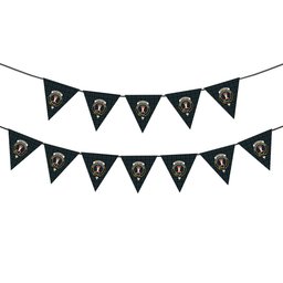 ScotsTee Shop Scottish Robertson Hunting #2 Modern Crest Tartan Triangle Flags Tartan Bunting, Pennants (12pcs)