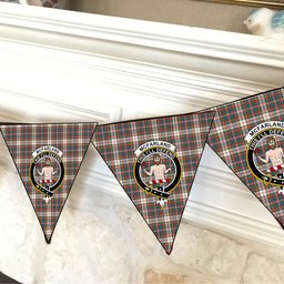 ScotsTee Shop Scottish McFarland Dress Ancient Crest Tartan Triangle Flags Tartan Bunting, Pennants (12pcs)