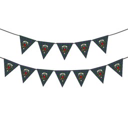 ScotsTee Shop Scottish Logan Ancient Crest Tartan Triangle Flags Tartan Bunting, Pennants (12pcs)