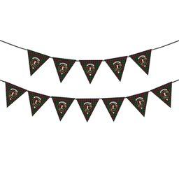 ScotsTee Shop Scottish McCulloch Crest Tartan Triangle Flags Tartan Bunting, Pennants (12pcs)