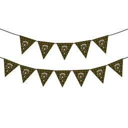 ScotsTee Shop Scottish MacMillan 1946 Crest Tartan Triangle Flags Tartan Bunting, Pennants (12pcs)