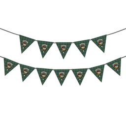 ScotsTee Shop Scottish MacDonald Lord of the Isles Hunting Modern Crest Tartan Triangle Flags Tartan Bunting, Pennants (12pcs)